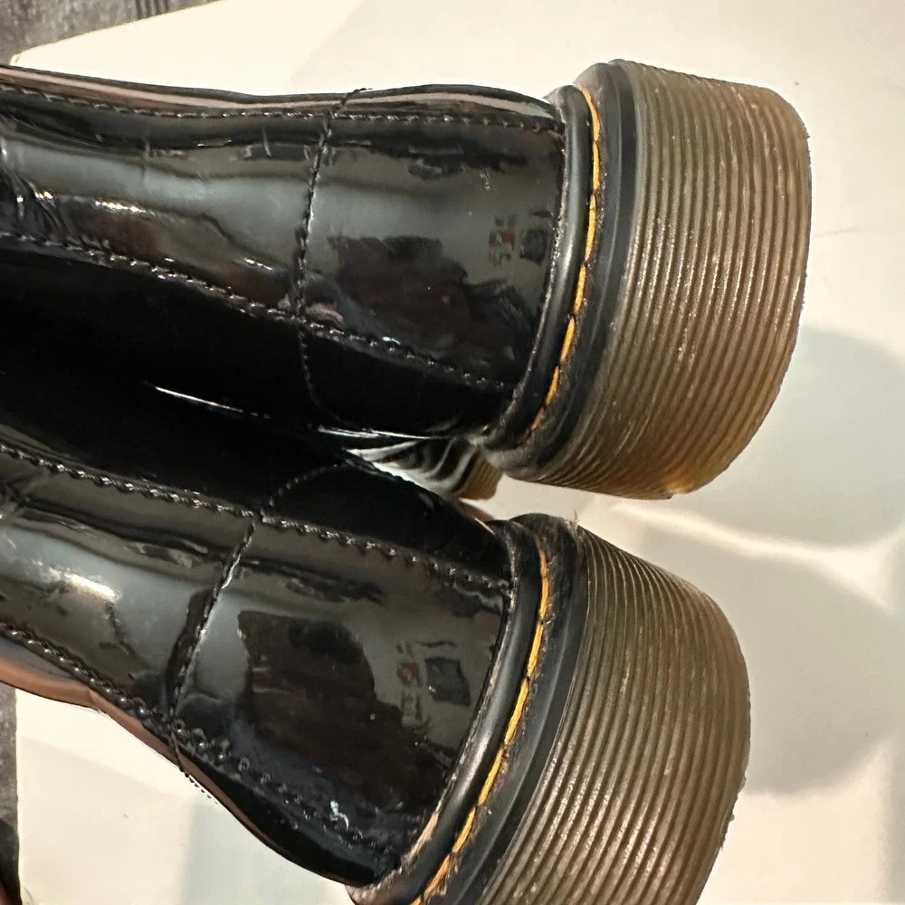 Dr Martens 1460 J Black Patent Leather Combat Boots Kids Size US 4M / 5L